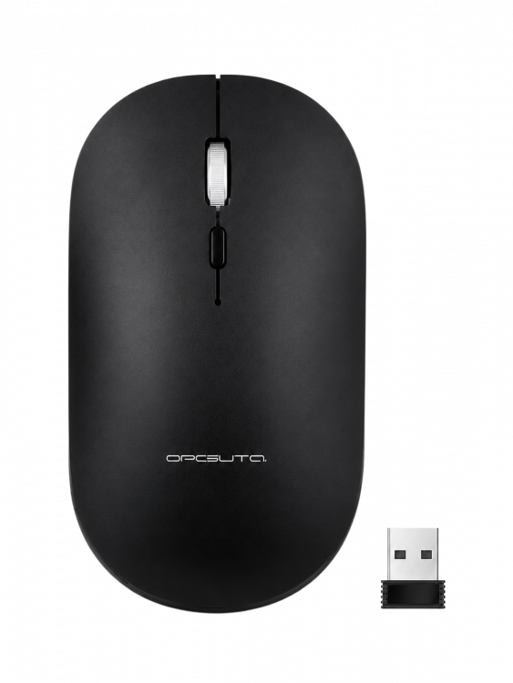Орбита OT-PCM70 Черная мышь беспроводная (USB/Bluetooth,аккум)